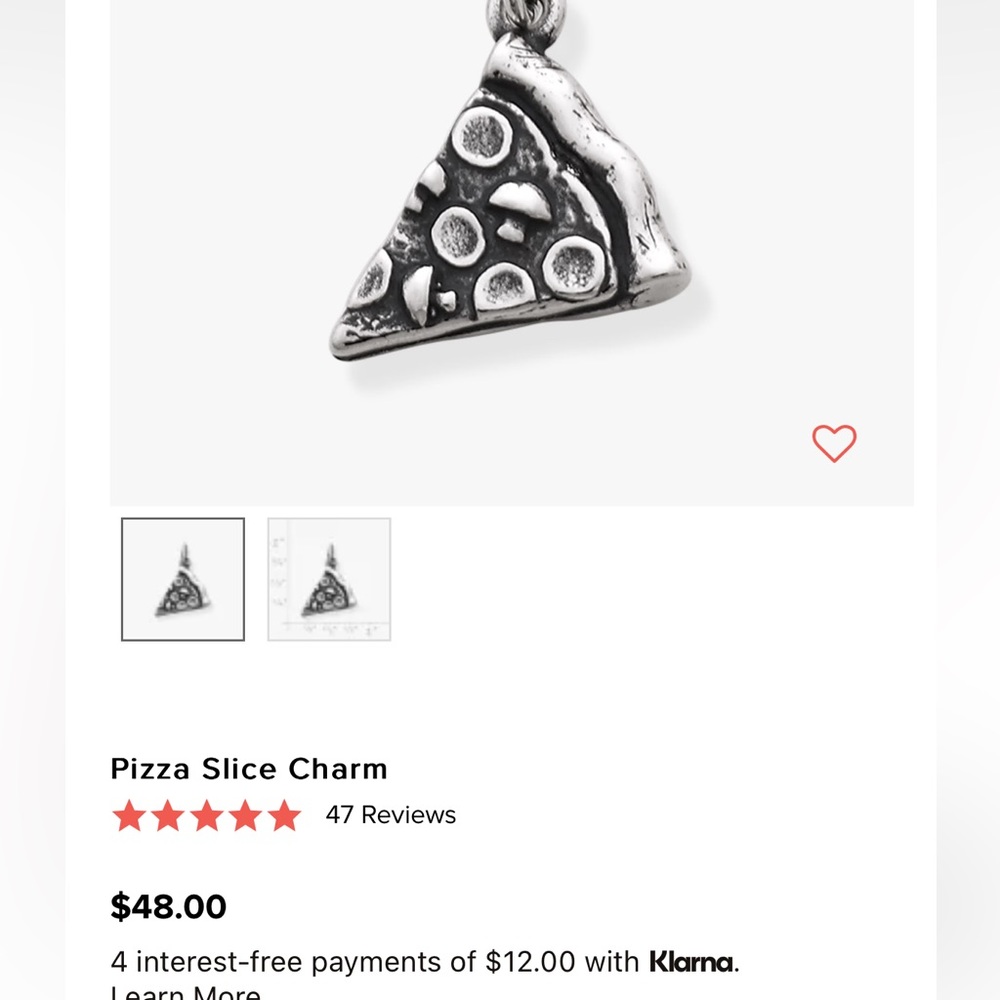 James Avery “pizza slice” charm